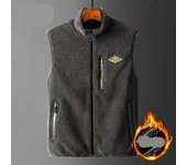 Chaleco polar para hombre, chaleco holgado sin mangas, chaleco cálido, chaqueta L