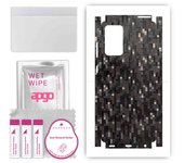 apgo Protective Skin Sticker for the back+sides compatible with Samsung Galaxy A72 5G, Full Wrap Film, Foil, Vinyl - Pattern Carbon Black Pixel
