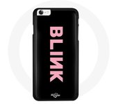 Funda para iPhone 7 con el logo de Blink Fandom Blackpink y fondo negro.