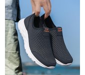 Zapatos de verano para hombre, mocasines ligeros para caminar, transpirables, zapatos casuales cómodos de verano, zapatillas de deporte para hombre de talla grande 36 negro