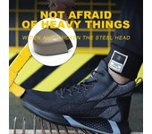 Botas de seguridad para hombre, zapatos de seguridad de caña alta, zapatos de trabajo con punta de acero para hombre y mujer, botas de construcción indestructibles antigolpes para hombre, para invierno 37