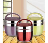 Fiambrera térmica con aislamiento de acero inoxidable portátil de 2 capas para alimentos Bento 1.2L rojo