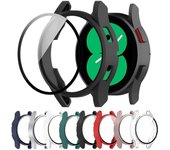 Vidrio templado + funda de PC para Samsung Galaxy Watch 4 44mm 40mm carcasa protectora de cobertura completa parachoques Galaxy Watch 4 44mm