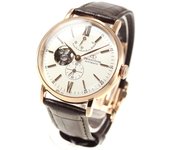 [ORIENT STAR] Reloj automático para hombre - Clásico semiesqueleto de corazón abierto, fabricación japonesa, 2 años de garantía, blanco/plata RK-AV0001S