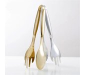 Pinzas para alimentos de acero inoxidable, utensilios de cocina, herramientas de cocina para Buffet, pinzas para barbacoa, pinzas para pan y filete, KHILIL2423I plata