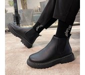 Botas Martin para hombre, estilo británico, estilo Chelsea, de caña alta, de terciopelo, para invierno, de cuero. 39
