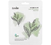 EcoBe Green Tea Ampoule Mask Pack 25ml - Odświeżająca maseczka w płachcie