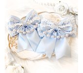 Juego de 2 pinzas para el pelo estilo Lolita Yume Kawaii, estilo gótico, estilo Lolita, horquilla, accesorio para el pelo, saxofón azul claro, vol. 5 [Artículo] azul claro