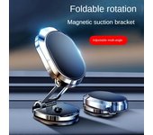 Soporte a bordo plegable para coche, posicionamiento creativo de múltiples ángulos, fuerte succión magnética, suspensión giratoria, altura ajustable, soporte para teléfono móvil negro
