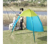 Tienda de campaña al aire libre del triángulo del refugio ultravioleta de la sombra del toldo portátil 210 x 230 x 160/82 x 90 x amarillo/azul