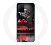 Coque maniacase pour Vivo Y21s 2021 / Y21 2021 Formule 1 Sebastian Vettel Pilote automobile F1 Rouge