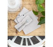Lot de 3 serviettes de table  Gaïa  40 x 40 cm  Gaze de Coton  - Gaïa Nuage