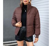 Chaqueta de algodón para mujer, chaqueta holgada y cálida, chaqueta corta de algodón para uso en invierno XXL blanco