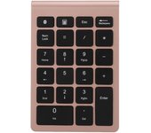 Teclado numérico Bluetooth de 22 teclas, inalámbrico, ultrafino, ergonómico, mini teclado numérico para Android, PC y portátiles con Windows 22 Keys oro rosa