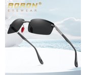 aoron Gafas de sol polarizadas con marco de metal para exteriores, modernas, antideslumbrantes, UV400, para conducir, para hombres, regalos gris