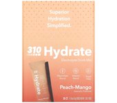 310 Nutrition, Hydration, Electrolyte Drink Mix, Peach-Mango, 30 Sticks, 0.18 oz (5 g) Each