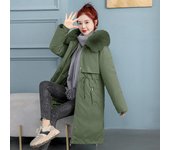Chaqueta de plumón con capucha de longitud media, informal, ajustada, de invierno para mujer XXXL