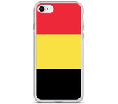 Coque iPhone - Drapeau Belgique - iPhone SE 2020 - Souple - Multicolore - Verticale