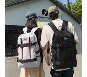 Mochila de gran capacidad para hombres, mochila de viaje deportiva para mujeres, mochila para patinar, mochila para estudiantes, mochila para computadora negro