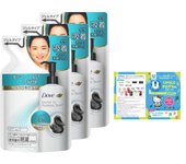 Dove Adsorption Pore Care Facial Cleansing Gel Refill 140ml x 3 with Bonus [Bulk Purchase] (Dove) negro