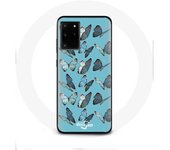 Coque pour Samsung Galaxy S11 Plus Papillons Fond bleu