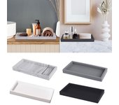 Bandeja de silicona para perfumes, bandejas prácticas para guardar joyas, organizador de mostrador de baño, paleta decorativa para aromaterapia blanco
