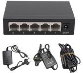 Conmutador Ethernet de puerto profesional de alta velocidad de 10 a 100 Mbps con carcasa metálica para el hogar EU Plug