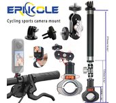 Soporte de cámara para motocicleta de 360°, abrazadera de montaje para DJI Osmo GoPro Insta360, accesorios para manillar de bicicleta de moto, soporte de metal