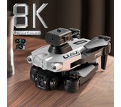 Lu200 RC Drone 8K profesional con 4K tres cámaras gran angular localización de flujo óptico 360° evitación de obstáculos Quadcopter Dual camera-1 Battery plata