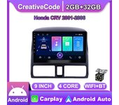 Radio de coche inalámbrica Carplay para Honda CRV 2001-2006, reproductor Multimedia de vídeo Android para coche, navegación GPS, WIFI 2 + 32GB 1+16GB