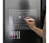Calendario adhesivo con imán para nevera, planificador, pizarra magnética reutilizable de borrado en seco, calendario, acrílico transparente, menú de mensajes para nevera