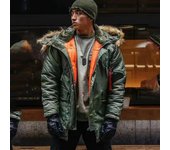 Chaqueta de talla grande para hombre, chaqueta de invierno, chaqueta acolchada, larga, cálida, con capucha de piel, gabardina, abrigo táctico de camuflaje, militar, parka del ejército XXL L verde