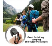with Carabiners 3 in1 Multifunctional Keychain Thermometer Hook Mini Compass  The Positioning negro
