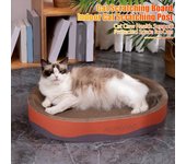 Rascador para gatos ovalado de cartón grande para gatos, con forma de garra, para gatos de interior A