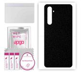 apgo Protective Skin Sticker for the back compatible with Realme X50 Pro Play, Wrap Film, Foil, Vinyl - Pattern Matte Black