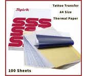 Papel de transferencia de tatuaje A4, 100 hojas, plantilla de papel de transferencia de tatuaje, copiadora de carbono, plantilla de espíritu, papel térmico de 4 capas verde amazónico