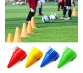Balde de entrenamiento de fútbol deportivo Marca Cono Balde de entrenamiento de baloncesto Equipado con balde de cono Señal de tráfico Balde de obstáculos de seguridad rojo