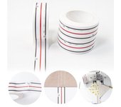 2 rollos de cintas para costuras diagonales para máquinas de coser Guía de posicionamiento de hilvanado preciso Fácil de cortar Extraíble Ideal para costuras diagonales rectas