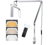 Luz de video LED de escritorio Andoer HD-M16X de 36 W, luz de relleno de media luna plegable, 3200 K-5600 K, regulable con B-US