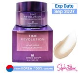[MISSHA] Crema de ampolla reparadora de noche Time Revolution 5X 50ml (1 PC) 1pc + Sample Gifts