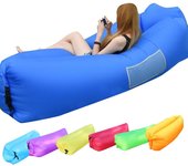Sofá Inflable, Tumbona Inflable Impermeable Portátil con Cojín Cómodo, para Acampar, Vacaciones, Senderismo, Piscina Y Fiestas En La Playa One Size verde