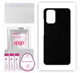 apgo Protective Skin Sticker for the back compatible with Xiaomi Poco M5s, Wrap Film, Foil, Vinyl - Pattern Matte Black
