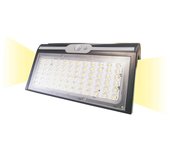 aplique solar 6w 430lm 6.500k con sensor color negro edm