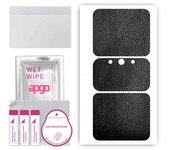 apgo Protective Skin Sticker for the back compatible with Lenovo Legion 2 Pro, Wrap Film, Foil, Vinyl - Pattern Black Leather