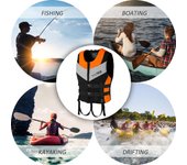 Chaleco salvavidas de neopreno para deportes acuáticos, pesca, kayak, canotaje, seguridad en la natación XXL azul