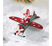 Colgante navideño de hierro retro, estilo antiguo, Papá Noel, avión, árbol de Navidad, adornos colgantes, muñeco de nieve decorativo Elk