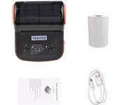Impresora de recibos portátil de 80 mm Impresora térmica de recibos inalámbrica BT Impresora de facturas móvil compatible naranja