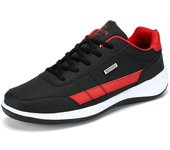 Zapatillas de deporte para hombre, zapatos deportivos informales de cuero PU 2022, zapatillas de tenis transpirables con cordones para correr para hombre 47 blanco