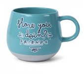 Amigos cómo estás taza redonda One Size negro/azul