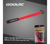10 correas antideslizantes GoolRC resistentes para batería RC de 285 mm para dron, helicóptero y RC. rojo
